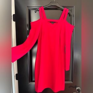 Boston Proper Red Dress with cut out shoulders